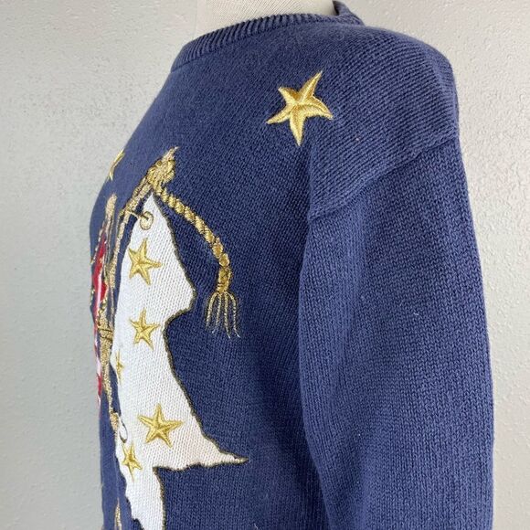 Alfred Dunner Stars and Stripes Sweater Top Size M EUC - Picture 4 of 6